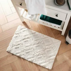 Linge De Bain|Tapis De Bain|Douceur d'intu017drieur Tapis de bain coton (50 x 80 cm) Ikatis Blanc