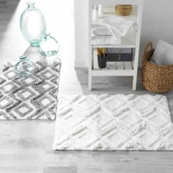 Linge De Bain|Tapis De Bain|Douceur d'intu017drieur Tapis de bain coton (50 x 80 cm) Ikatis Blanc