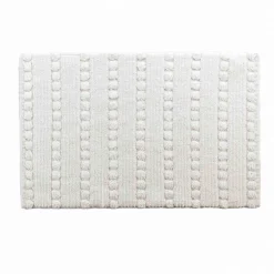 Tapis Salle De Bain/Wc|DOUCEUR D'INTERIEUR Tapis de bain coton (50 x 80 cm) Cleonis Blanc