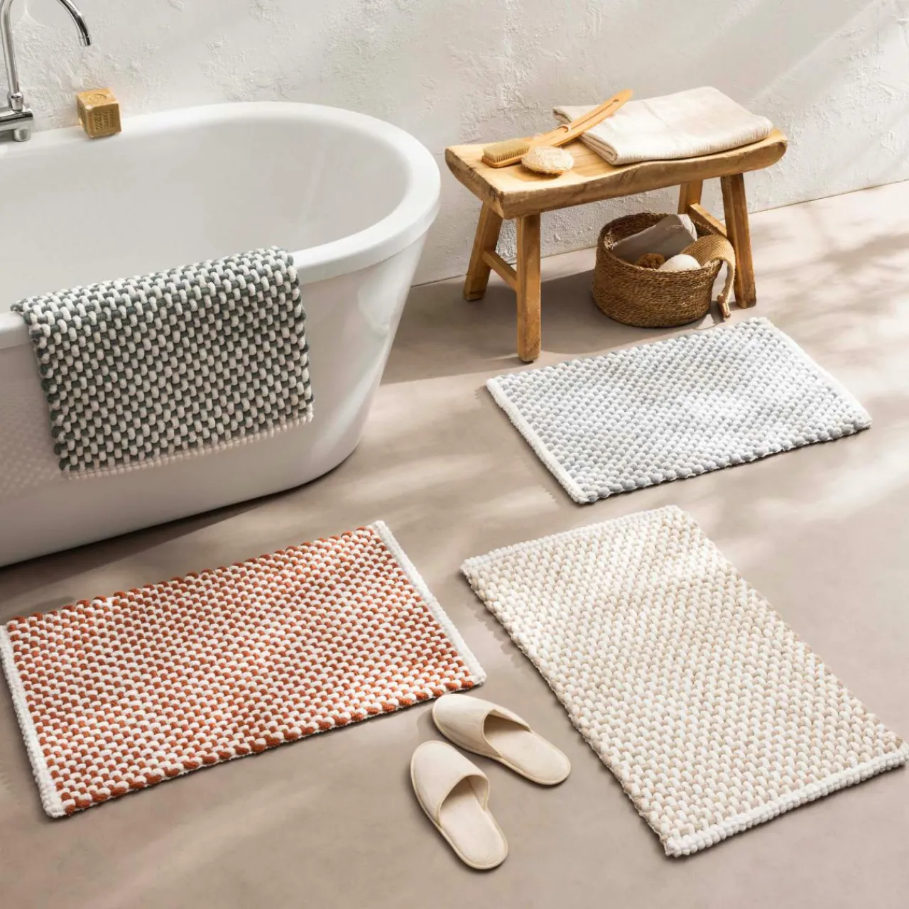 Linge De Bain|Tapis De Bain|douceur d'intu017drieur Tapis de bain coton (50 x 80 cm) Rafael Terracotta