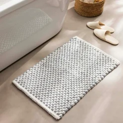Linge De Bain|Tapis De Bain|douceur d'intu017drieur Tapis de bain effet tissé en relief (50 x 80 cm) Rafael Gris
