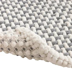 Linge De Bain|Tapis De Bain|douceur d'intu017drieur Tapis de bain effet tissé en relief (50 x 80 cm) Rafael Gris