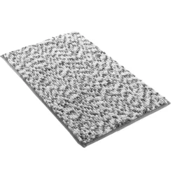 Tapis Salle De Bain/Wc|DOUCEUR D'INTERIEUR Tapis de bain microfibre (45 x 75 cm) Friza Gris Anthracite