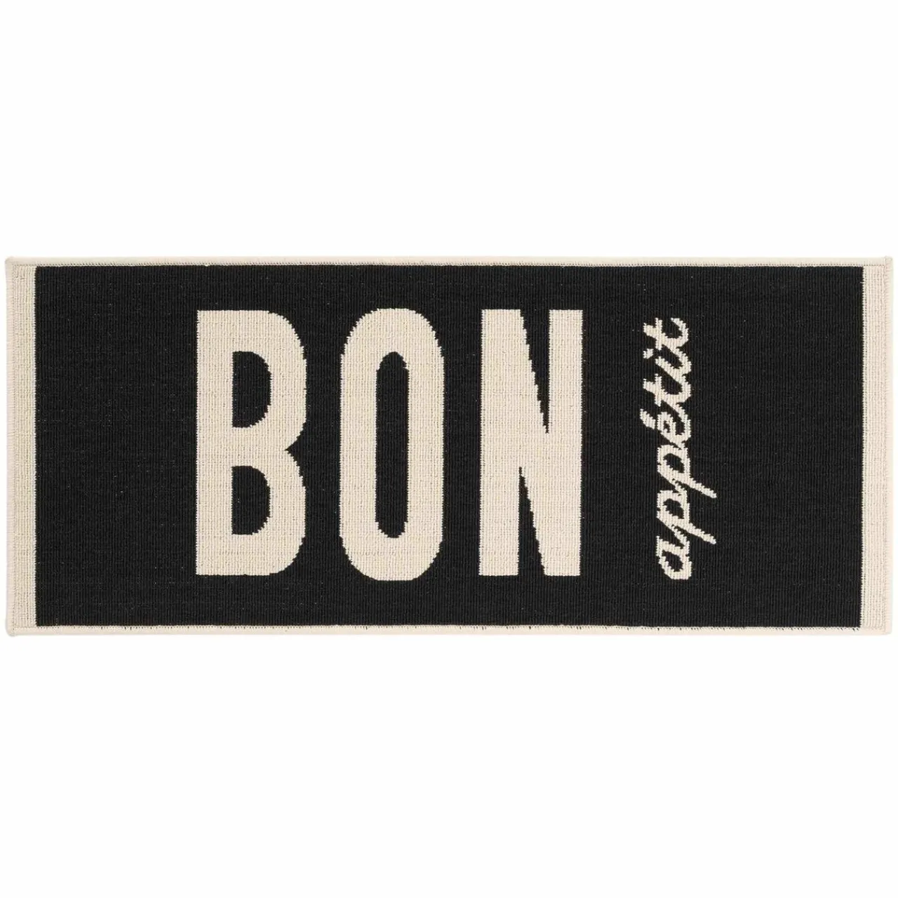 Tapis De Cuisine|Tapis Multi-Usage|DOUCEUR D'INTERIEUR Tapis de cuisine (50 x 120 cm) Appetito Noir