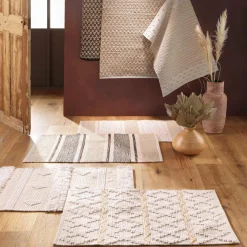 Tapis De Chambre/Salon|DOUCEUR D'INTERIEUR Tapis de salon coton (60 x 90 cm) Athos Ecru