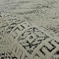 Tapis De Chambre/Salon|EMINZA Tapis de salon rectangulaire jacquard (140 x 200 cm) Zahra Noir