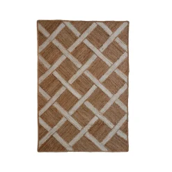 Tapis De Chambre/Salon|EMINZA Tapis de salon rectangulaire jute tissée main (140 x 200 cm) Akira Marron