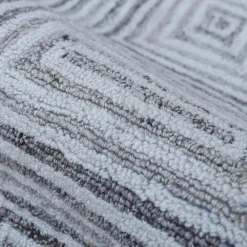 Tapis De Chambre/Salon|EMINZA Tapis de salon rectangulaire matière recyclée tuftée (140 x 200 cm) Shelton Gris