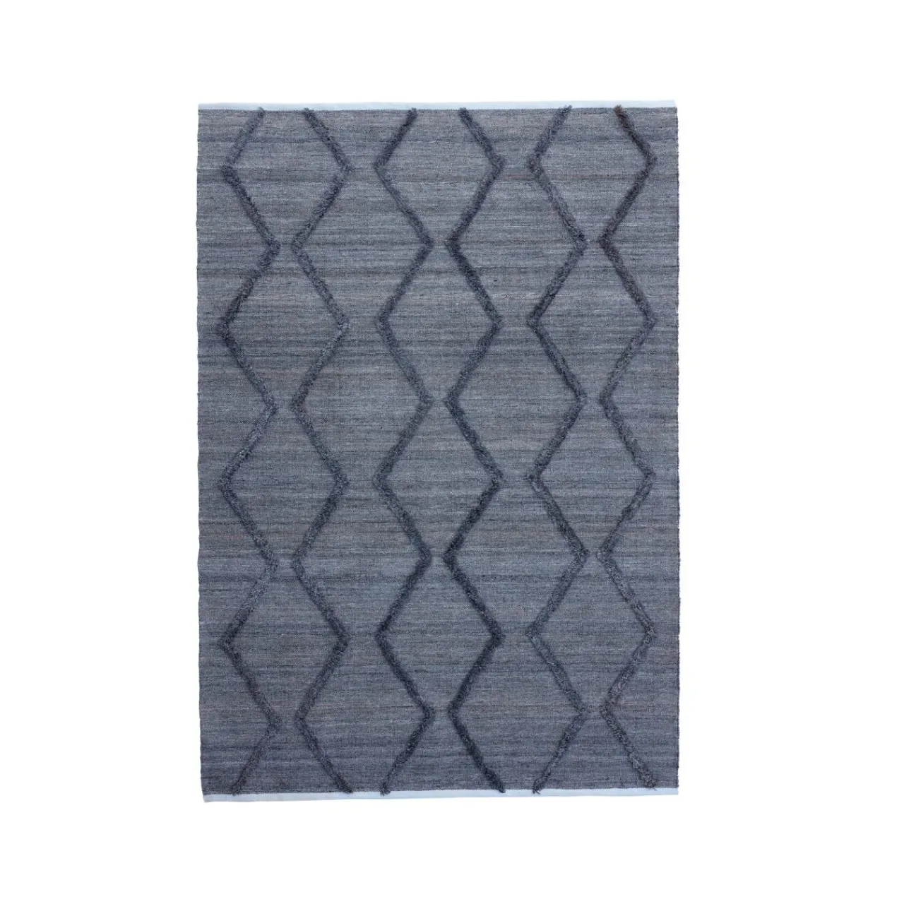 Tapis De Chambre/Salon|EMINZA Tapis de salon rectangulaire matière recyclée tuftée (140 x 200 cm) Noori Gris