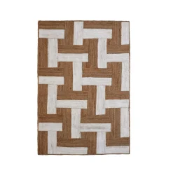 Tapis De Chambre/Salon|EMINZA Tapis de salon rectangulaire jute tissée main (160 x 230 cm) Anjali Marron