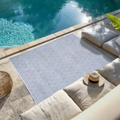 Tapis D'Extérieur|Tapis D'Extérieur|L'EFFET PAPILLON Tapis d'extérieur rectangulaire (120 x 170 cm) Orlando Perle Gris perle