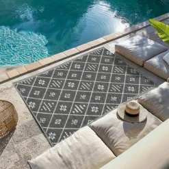 Tapis D'Extérieur|Tapis D'Extérieur|#N/A Tapis d'extérieur rectangulaire (180 x 120 cm) Inca Gris