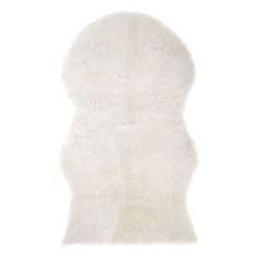 Tapis Enfant|Tapis Enfant|Atmosphera createur d'interieur for kids Tapis fausse fourrure (150 x 90 cm) Oslo Ivoire Blanc