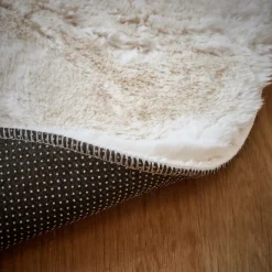 Tapis De Chambre/Salon|EMINZA Tapis rond fausse fourrure (80 cm) Finn Blanc