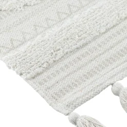 Tapis De Chambre/Salon|TENDANCE Tapis salon coton (45 x 90 cm) Gabriel Blanc