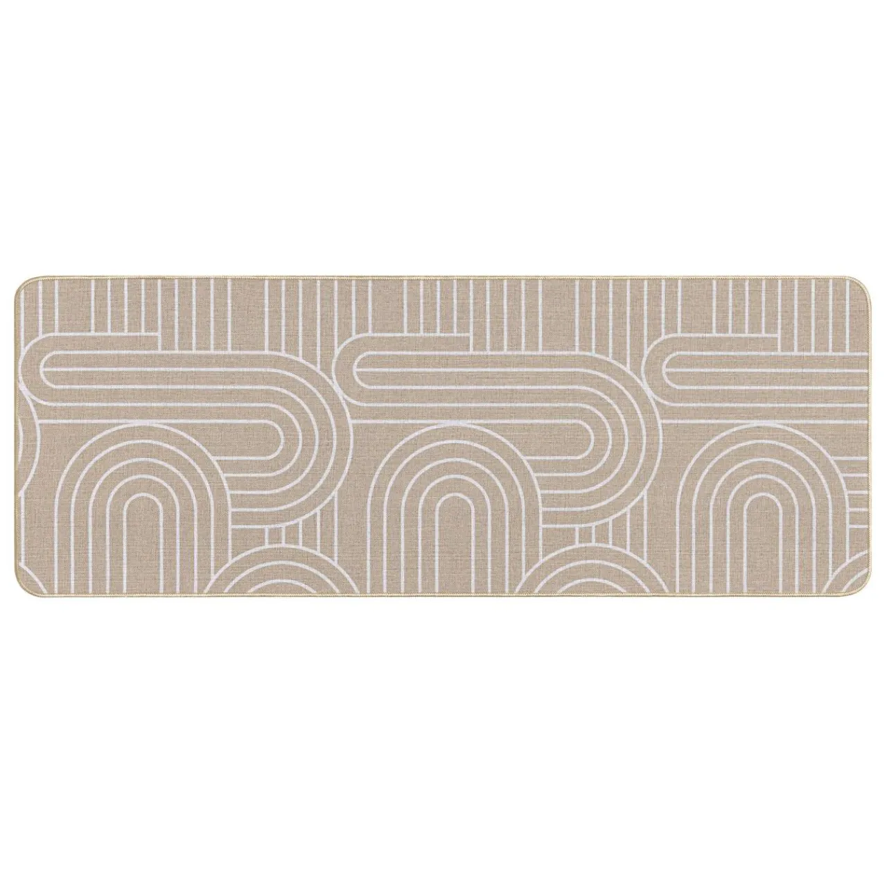 Tapis De Cuisine|Tapis Multi-Usage|douceur d'intu017drieur Tapis tissé antidérapant (45 x 120 cm) Modul Blanc