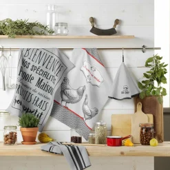 Accessoire Cuisine|DOUCEUR D'INTERIEUR Torchon (70 cm) Comptoir Gris