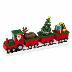 Train Décoratif Et Électrique|Feeric Lights & Christmas Train décoratif (15 x H7 cm) La tournée du Père Noël Rouge