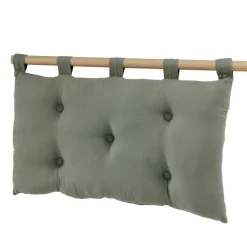 Tête-De-Lit|EMINZA Tête de lit coussin gaze de coton (80 x 50 cm) Gaïa Vert romarin