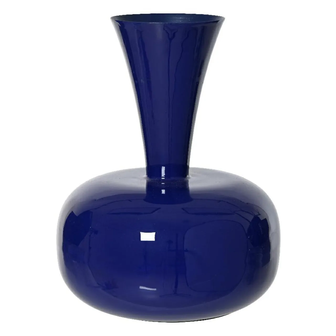 Vase|Vase|#N/A Vase en métal émaillé fait main (H23 cm) Cléa roi brillant Bleu