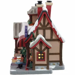 Village De Noël Lemax|LEMAX Village de Noël à piles lumineux Le Crêpe Café