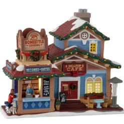 Village De Noël Lemax|LEMAX Village de Noël à piles lumineux Café perché au sommet de la montagne