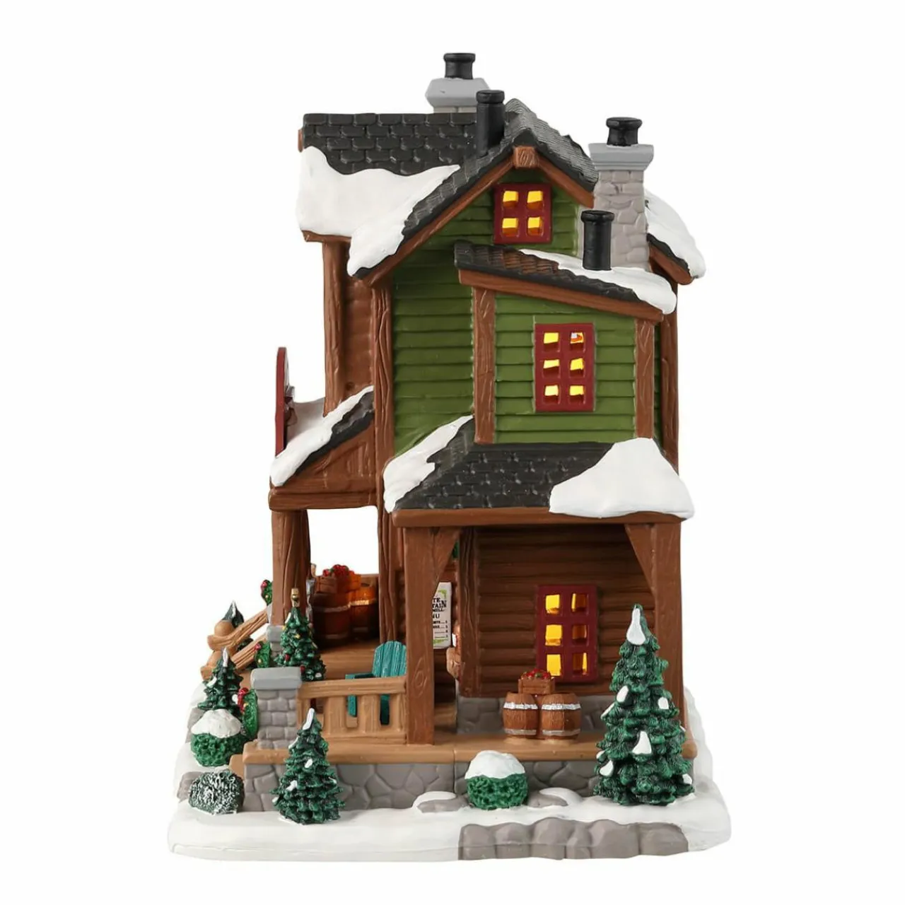 Village De Noël Lemax|LEMAX Village de Noël à piles lumineux Cidrerie White Moutain