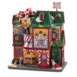 Village De Noël Lemax|LEMAX Village de Noël lumineux, musical et en mouvement Usine de bonbons