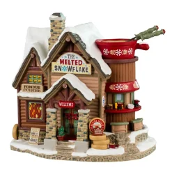 Village De Noël Lemax|LEMAX Village de Noël lumineux Restaurant le Flocon de neige fondu