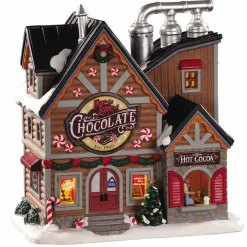 Village De Noël Lemax|LEMAX Village de Noël lumineux Fabrique Pour l'amour du chocolat
