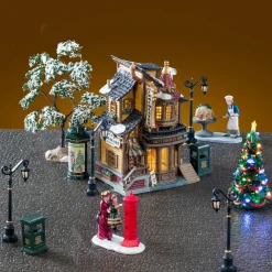 Village De Noël Lemax|LEMAX Village de Noël lumineux Ensemble complet La chocolaterie de Lucy