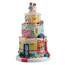 Village De Noël Lemax|LEMAX Village de Noël lumineux à piles Gâteau de mariage de Wendy