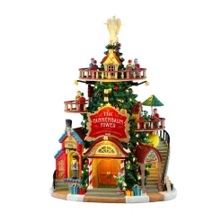 Village De Noël Lemax|LEMAX Village de Noël lumineux Magasins de Noël Tour de sapin