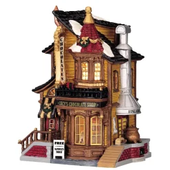 Village De Noël Lemax|LEMAX Village de Noël lumineux Boutique chocolaterie de Lucy