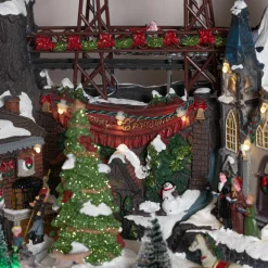 Village De Noël Lumineux|KAEMINGK Village de Noël lumineux et musical à piles Glaçons colorés et illuminés