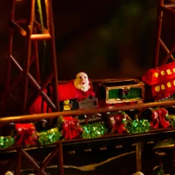 Village De Noël Lumineux|KAEMINGK Village de Noël lumineux et musical Ville festive et Chemin de fer