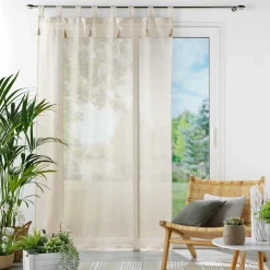 Voilage|DOUCEUR D'INTERIEUR Voilage à passants (140 x 240 cm) Dalila Ecru