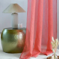 Voilage|STOF Voilage (135 x 260 cm) Stacy Rouge marsala Rouge brun