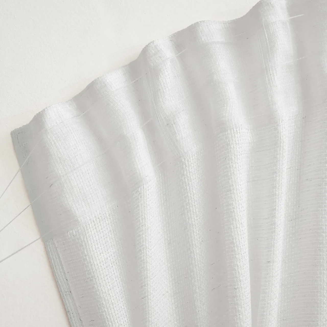 Voilage|EMINZA Voilage galon fronceur effet lin (140 x 240 cm) Luca Blanc