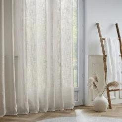 Voilage|EMINZA Voilage galon fronceur effet lin (280 x 240 cm) Robin Beige