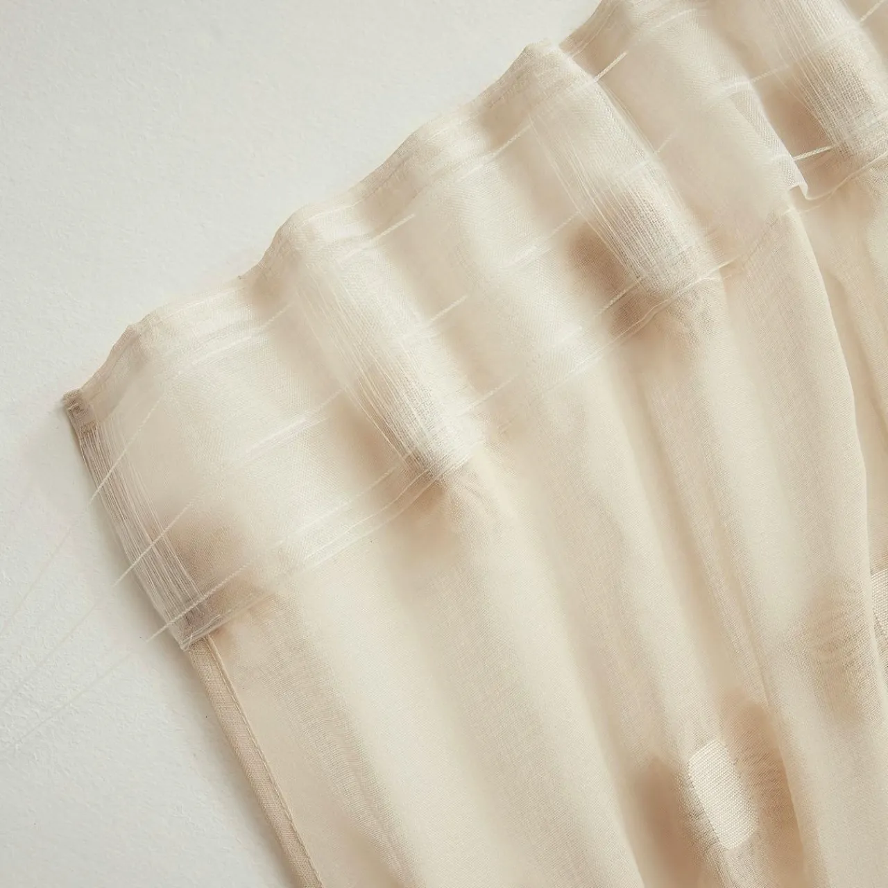 Voilage|EMINZA Voilage galon fronceur pompons (140 x 240 cm) Suzie Beige