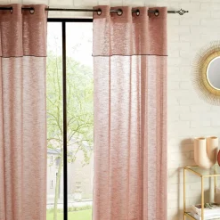 Voilage|ATMOSPHERA Voilage œillets à volant (140 x 240 cm) Fred Terracotta