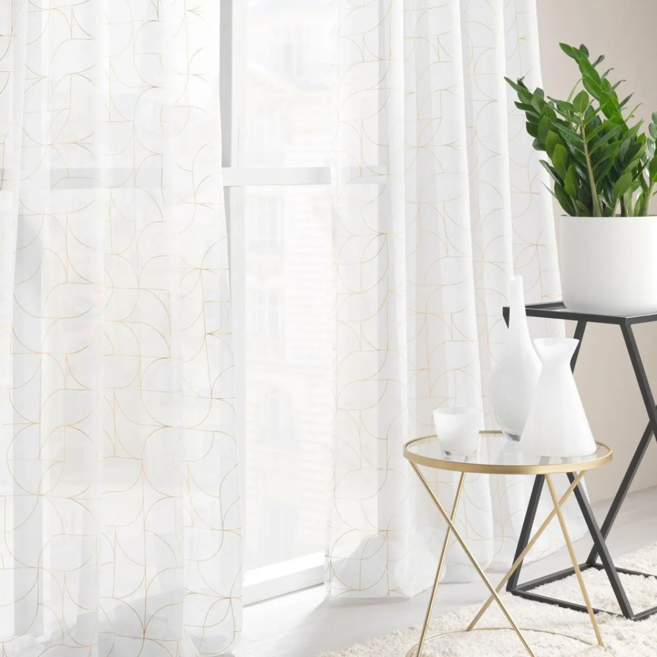 Voilage|douceur d'intu017drieur Voilage œillets (140 x 240 cm) Louxor Blanc