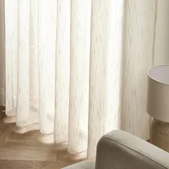 Voilage|EMINZA Voilage œillets (140 x 240 cm) Raphaël Beige