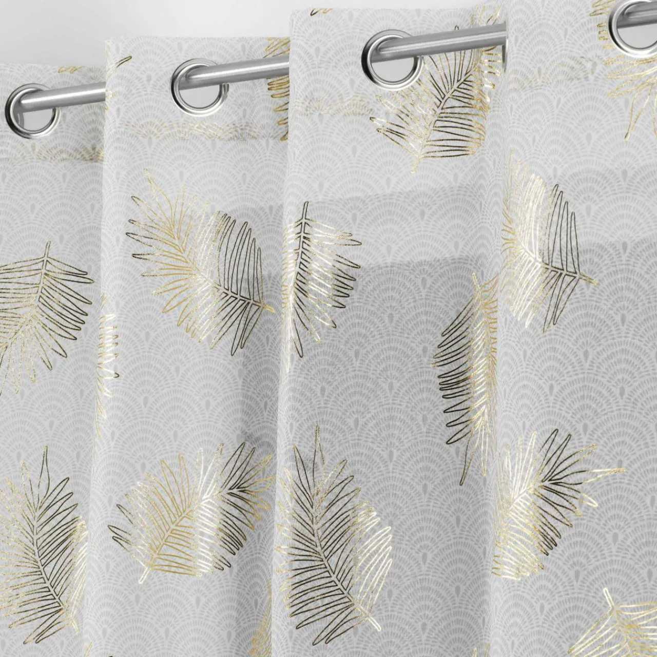 Voilage|DOUCEUR D'INTERIEUR Voilage œillets (140 x 240 cm) Sunny Gold Or