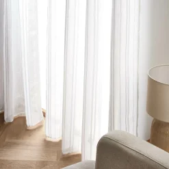 Voilage|EMINZA Voilage œillets (140 x 280 cm) Théo Blanc