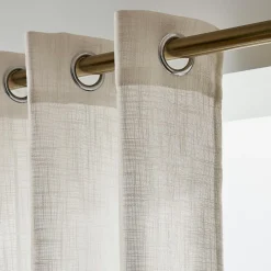 Voilage|EMINZA Voilage œillets effet lin (140 x 240 cm) Robin Beige