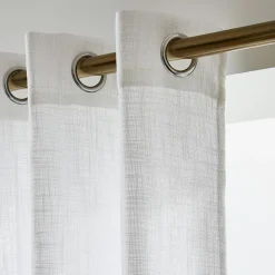 Voilage|EMINZA Voilage œillets effet lin (140 x 280 cm) Robin Blanc