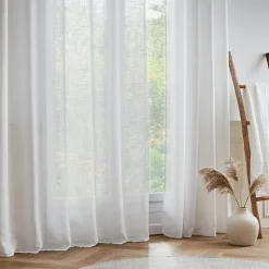 Voilage|EMINZA Voilage œillets effet lin (180 x 240 cm) Robin Blanc