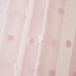Voilage|EMINZA Voilage oeillets pompons (140 x 280 cm) Emie Rose